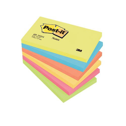 Post-it&#174; 655-TFEN 76x127mm 100lap 6t&#246;mb ENERGETIC