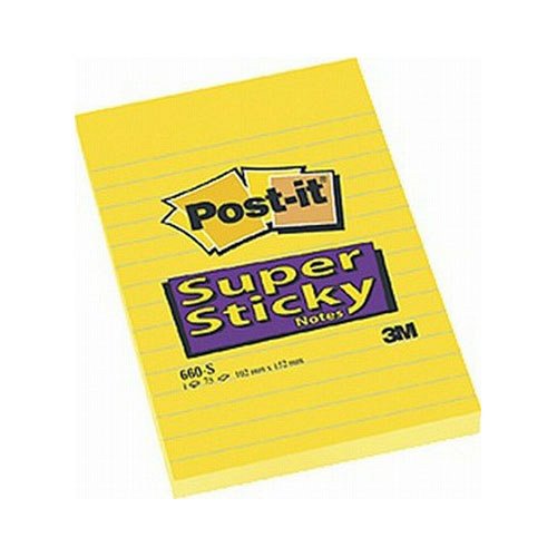 Post-it&#174; 660S 102x152mm vonalazott 75lap