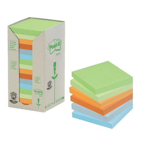 Post-it&#174; 654-1RPT 76x76mm 16x100lap/csm NATURE