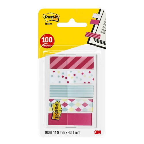 Post-it&#174; Mint&#225;s keskeny jel&#246;lőcimke csomag 12x43 mm, 684-CAN5-EU, 5x20 mint&#225;s c&#237;mke, candy