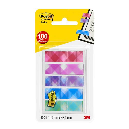 Post-it&#174; Mint&#225;s keskeny jel&#246;lőcimke csomag 12x43 mm, 684-CAN5-EU, 5x20 mint&#225;s c&#237;mke, sk&#243;tkock&#225;s