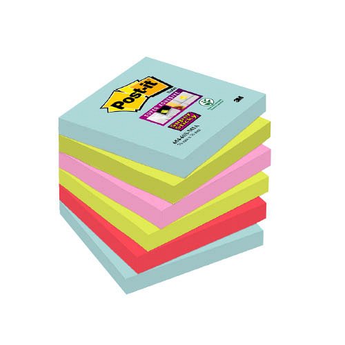 Post-it&#174; Super Sticky 654-6SS-COS 76x76mm 90lap 6 t&#246;mb COSMIC