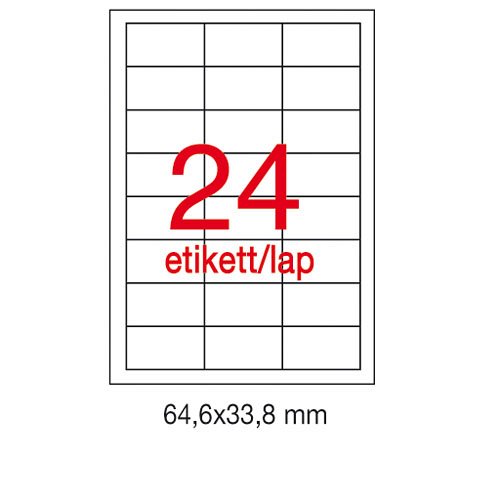 Etikett A1263 33,8x64,6mm 100&#237;v LCA3131 Apli