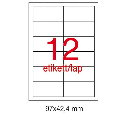 Etikett LCA1213 97x42,4mm 25&#237;v Apli