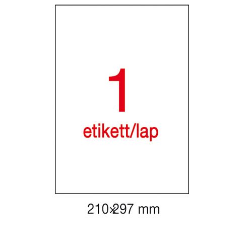 Etikett LCA1228 210 x 297 mm feh&#233;r v&#237;z&#225;ll&#243; 20db/csomag 20 &#237;v