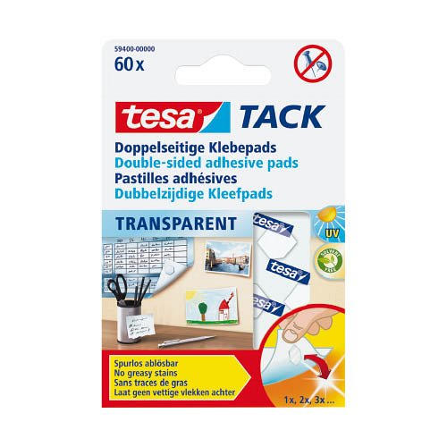 Ragaszt&#243;pont k&#233;toldalas tesa&#174; TACK 59408 &#225;ttetsző visszaszedhető