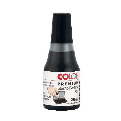 B&#233;lyegzőfest&#233;k Colop 801 Premium 25 ml fekete