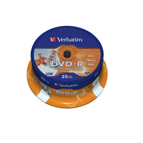 DVD-R Verbatim 4,7GB 16x nyomtathat&#243; 25db/henger 43538