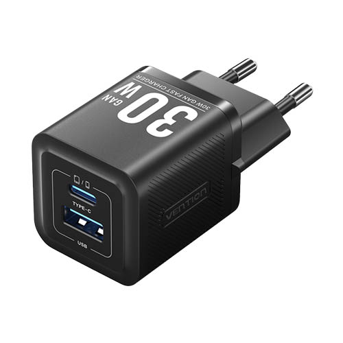 H&#225;l&#243;zati t&#246;ltő VENTION USB-C+A fekete