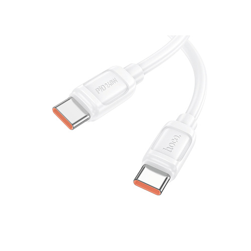 Adatkábel HOCO X115 Surpass 240 W-os gyors töltésű C-C fehér