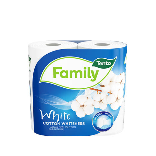 Toalettpap&#237;r TENTO Family White 4 tekercses 2 r&#233;tegű