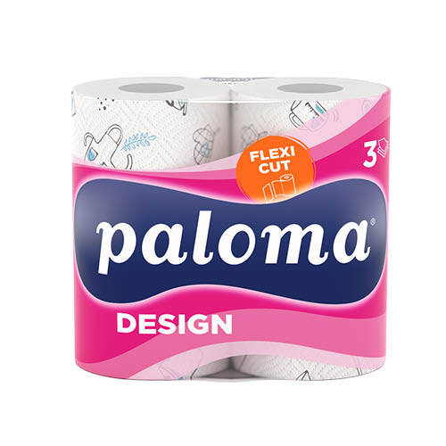 Pap&#237;rt&#246;rlő PALOMA FLEXI SHEET DESIGN 3 r&#233;tegű 2 tekercses