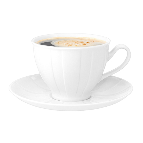 Mokkáscsésze+alj 10cl Rotberg Porcelain® Oslo fehér porcelán 6db-os készlet