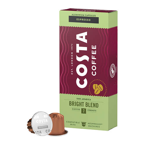 K&#225;v&#233;kapszula Nespresso kompatibilis Costa Coffee Bright Blend 10 x 5,7g