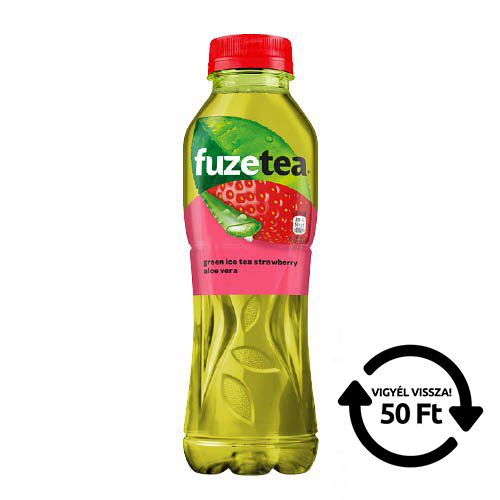 &#220;d&#237;tőital FuzeTea 0,5l Z&#246;ld tea Eper &#233;s Aloe Vera  DRS d&#237;jas