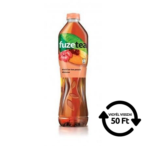 &#220;d&#237;tőital FuzeTea 1,5l őszibarack-hibiszkusz  DRS d&#237;jas