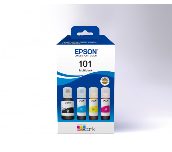 Epson tintapatron T03V6 No.101 szett (f/k/b/s) 337ml (fekete:127ml,sz&#237;nek:70ml)