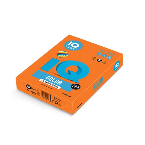 Másolópapír A/4 80g IQ COLOR 500ív intenzív narancs