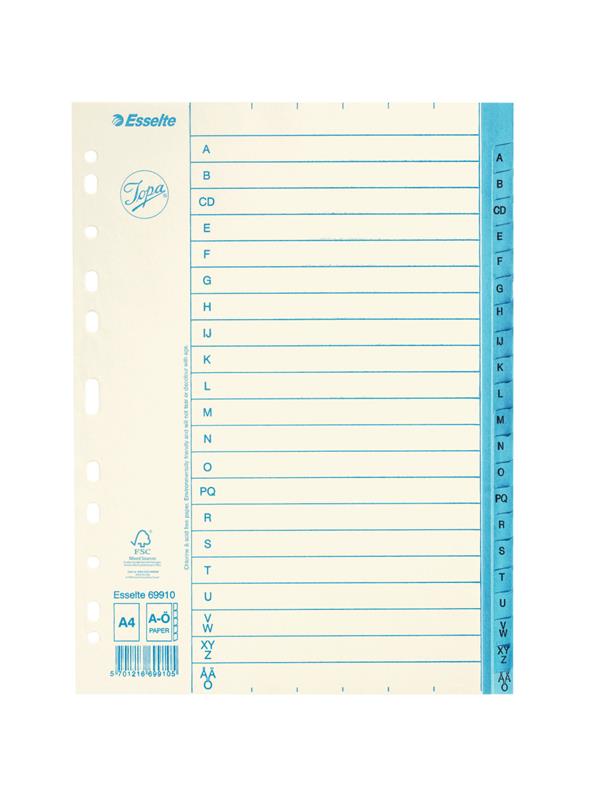 Regiszter A/4 A-Z papír
