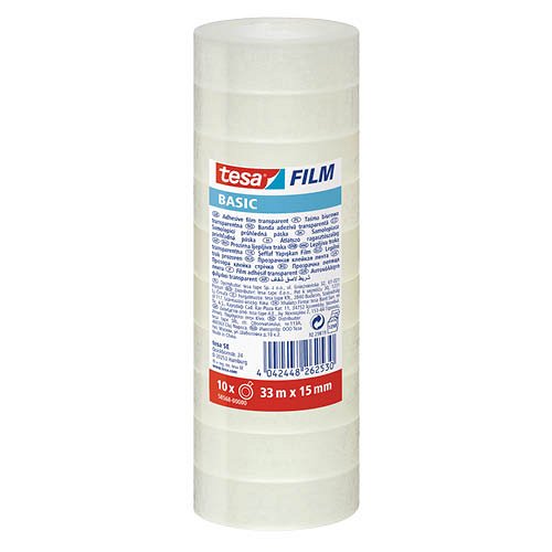 Ragasztószalag tesa® 58568 Basic 15mmx33m 10db zsugorfóliázva