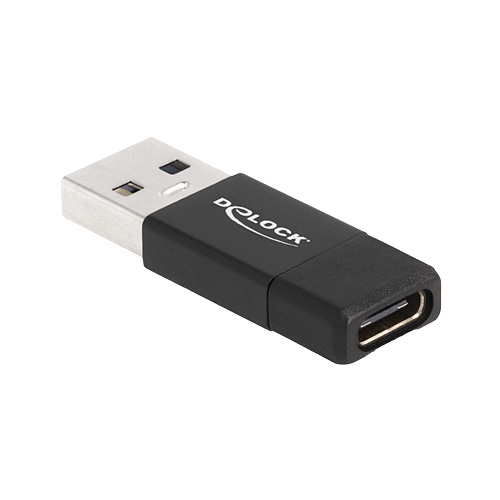 Adapter DELOCK USB 3.2 Gen 2 A-típusú USB apa - USB Type-C™ anya fekete