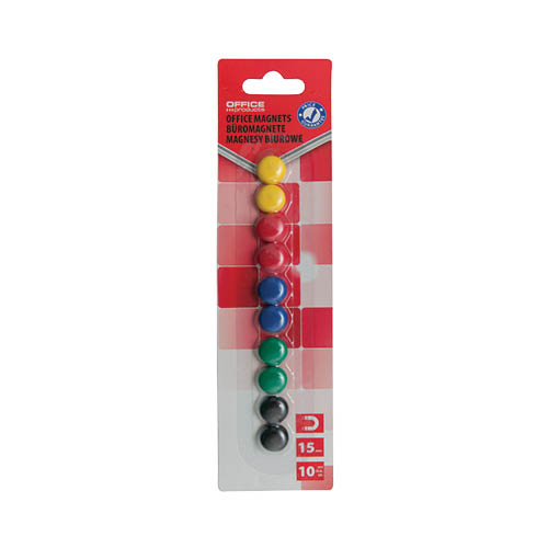 Mágnes 15mm kerek OFFICE PRODUCTS 10db-os