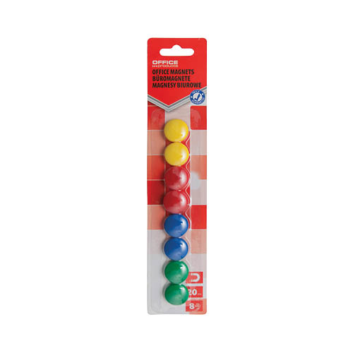Mágnes 20mm kerek OFFICE PRODUCTS 8db-os