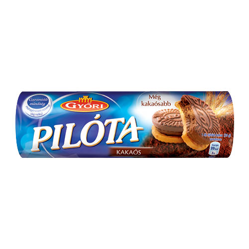Pilóta kakaós krémmel töltött omlós keksz 180g