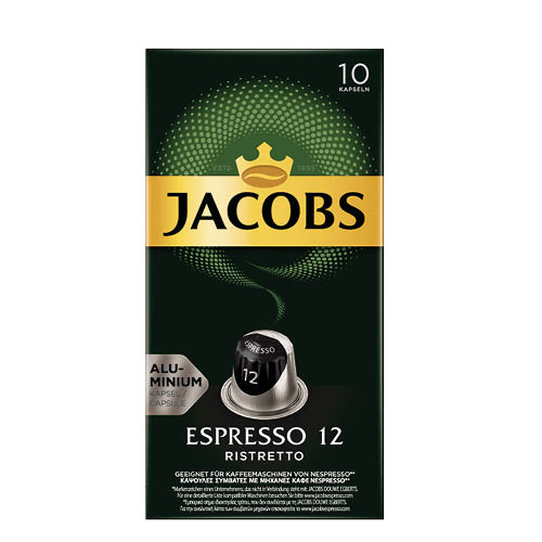 Kávékapszula Nespresso kompatibilis JACOBS Espresso 12 Ristretto 10db