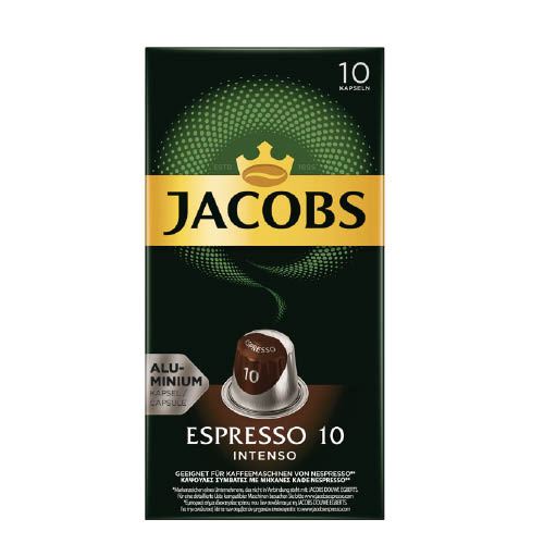 Kávékapszula Nespresso kompatibilis JACOBS Espresso 10 Intenso 10db