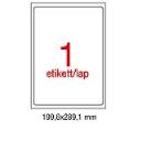 Etikett A2412 199,6x289,1mm 100ív kerekített sarkú