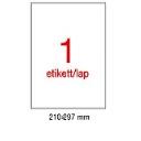 Etikett LCA1228 210 x 297 mm fehér vízálló 20db/csomag 20 ív