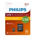 Memóriakártya PHILIPS Micro SDXC 256GB Class 10 +adapter