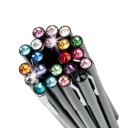 Ballpoint pen black 13.5 cm "MADE WITH SWAROVSKI ELEMENTS" Magnetic black diamond matt black