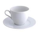 Teáscsésze+csészealj szett Rotberg Porcelain Basic fehér 38cl 1206BAS003