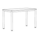 Íróasztal I-lábbal Easy Space desk I-LEG RC 80x60x74cm fekete