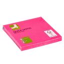 Öntapadós jegyzettömb 76x76mm 6x80lap Q-CONNECT Brilliant neonpink