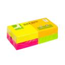 Öntapadós jegyzettömb 76x76mm 4x3x80lap Q-CONNECT KF10508 Brilliant Rainbow neon