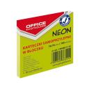 Öntapadós jegyzettömb 76x76mm100lap OFFICE PRODUCTS neonzöld