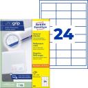 Etikett címke univerzális 3658 QuickPEEL 64,6x33,8mm fehér