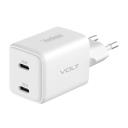 Hálózati töltő YENKEE Dual USB-C 2x18W YAC G35D