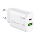 Hálózati töltő Q-CONNECT KF17041 USB-A ,USB-C, 25W