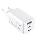 Hálózati töltő Q-CONNECT KF17042 USB-A, 2x USB-C, 65W