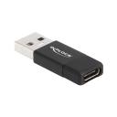 Adapter DELOCK USB 3.2 Gen 2 A-típusú USB apa - USB Type-C™ anya fekete