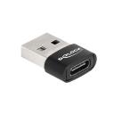 Adapter DELOCK USB 2.0 A-típusú USB apa - USB Type-C™ anya fekete